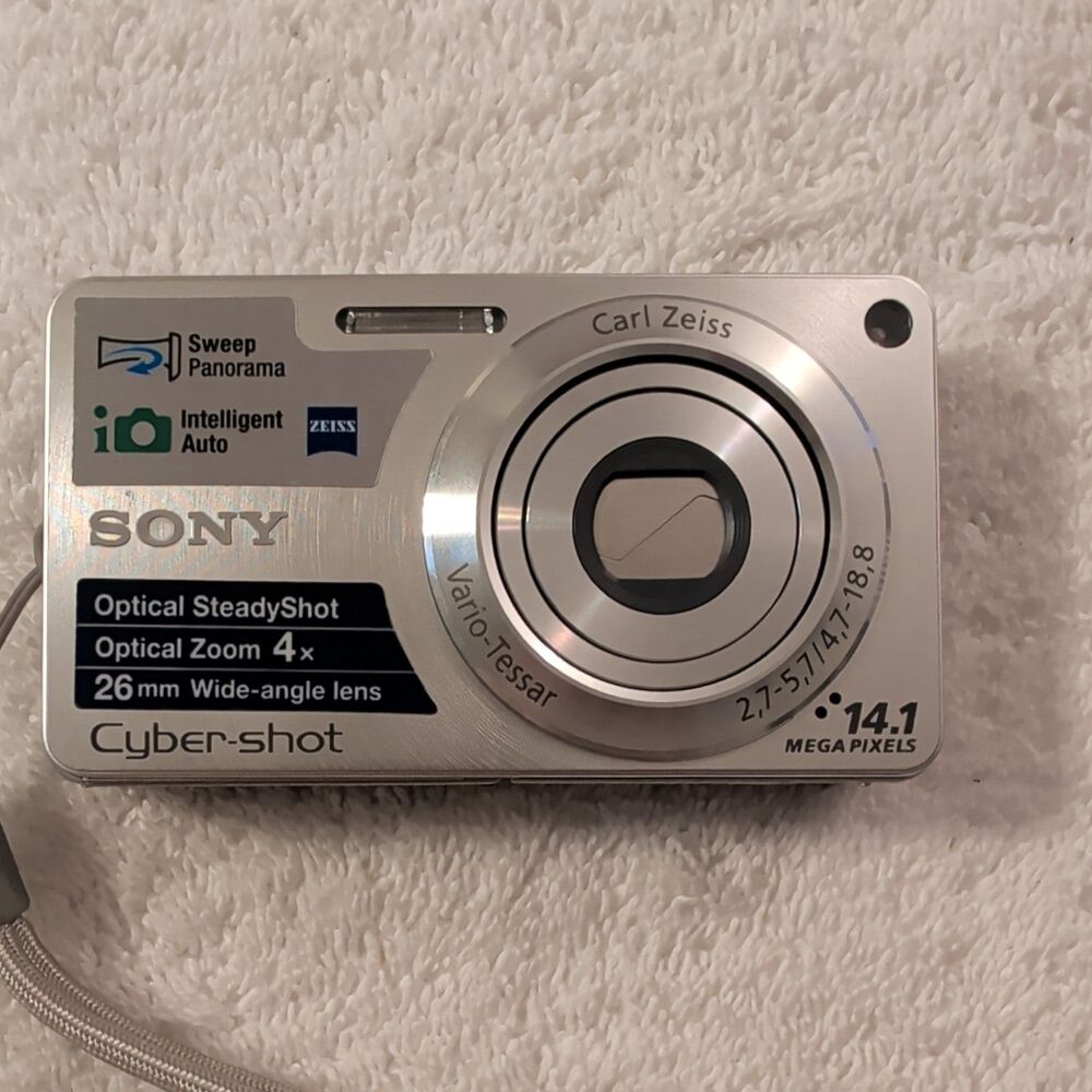 Sony Cyber-shot DSC-W350 with charger, battery, memory card, case